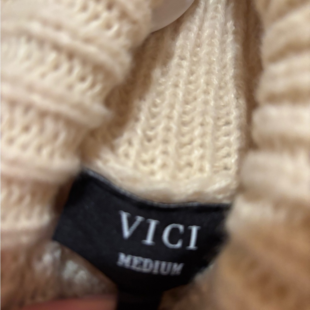 Chunky Cable Knit Turtleneck Sweater - Picture 3 of 3